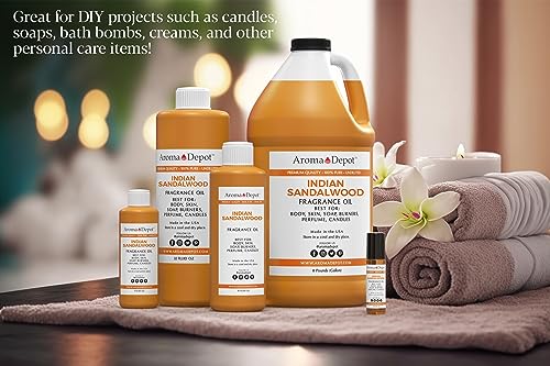 Aroma Depot Indian Sandalwood Perfume/Body Oil (7 Sizes) Our - Product Imagery
