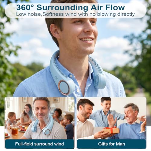 CIVPOWER Neck Fan: Portable Personal Neck Cooling Rechargeable - Product Imagery