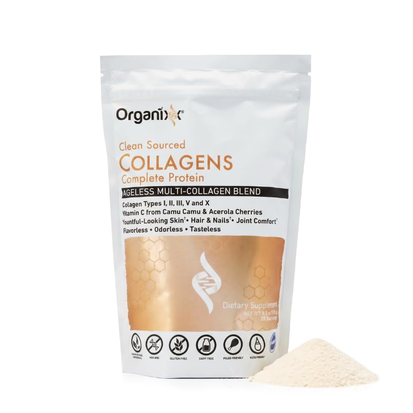 Organixx Clean Sourced Collagen Peptides 5 Types 30 Servings - Organixx Official Imagery - 1