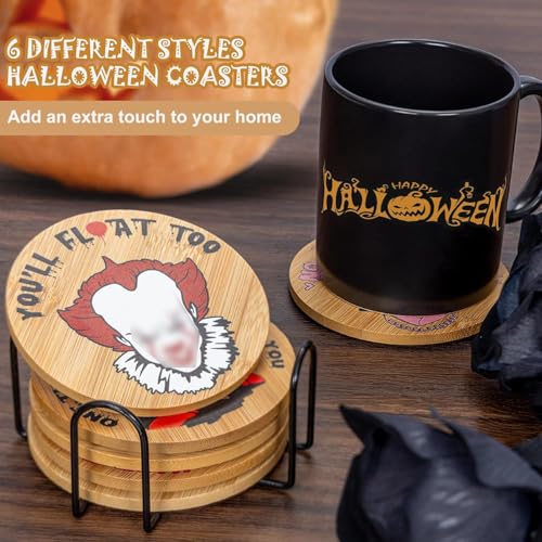 Generic Halloween Spooky Coasters Gift Set Horror Movie - Product Imagery