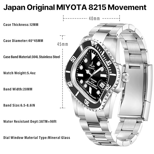 ILLIMITE Melting Automatic Watches for Men Japanese Miyota 8215 - Product Imagery