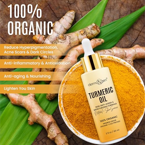 Organic Turmeric Oil for Skin Lightening – Turmeric Face Oil for - Product Imagery