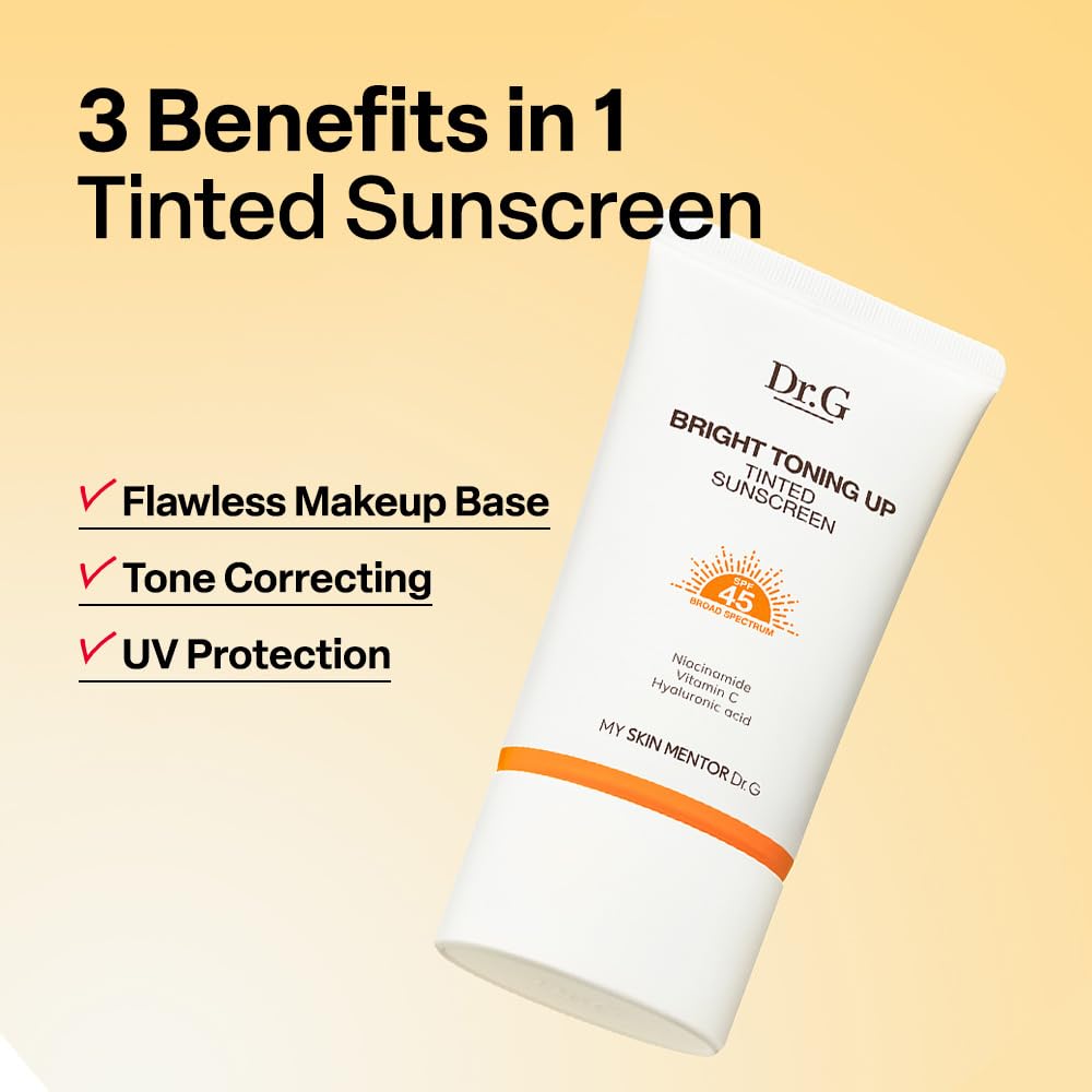 Dr G Bright Toning Up Tinted Sunscreen SPF 45 1 69 fl oz - Dr.G Official Imagery - 3