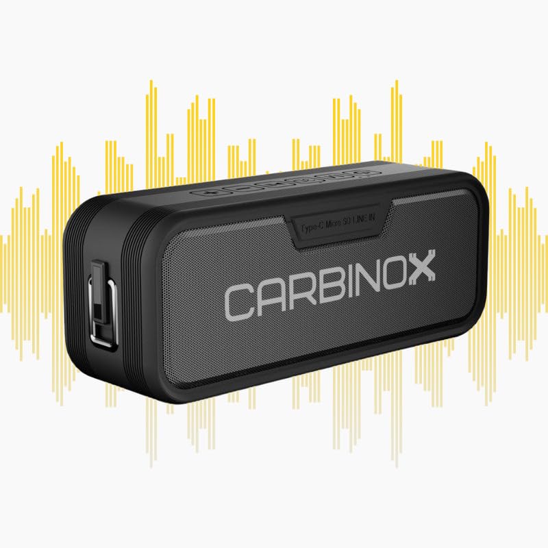 CARBINOX Portable Bluetooth Speaker with IPX7 Waterproof, Type-C by CARBINOX - Angle View 1