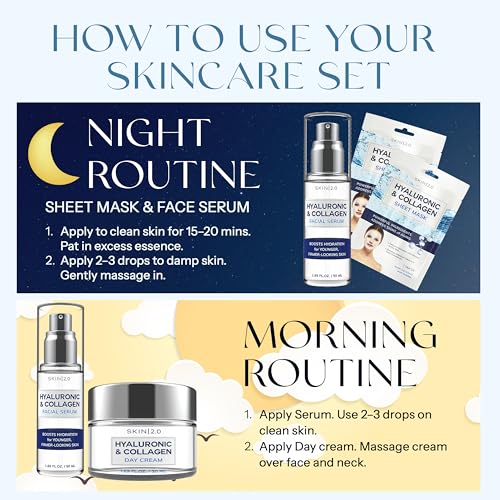 Skin 2.0 Hyaluronic Acid & Collagen Hydration Bundle – - Product Imagery