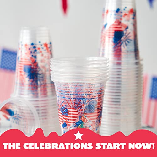 JOYIN 4th of July Cups, 72 Pcs 16 OZ 250th Anniversary Patriotic - Product Imagery