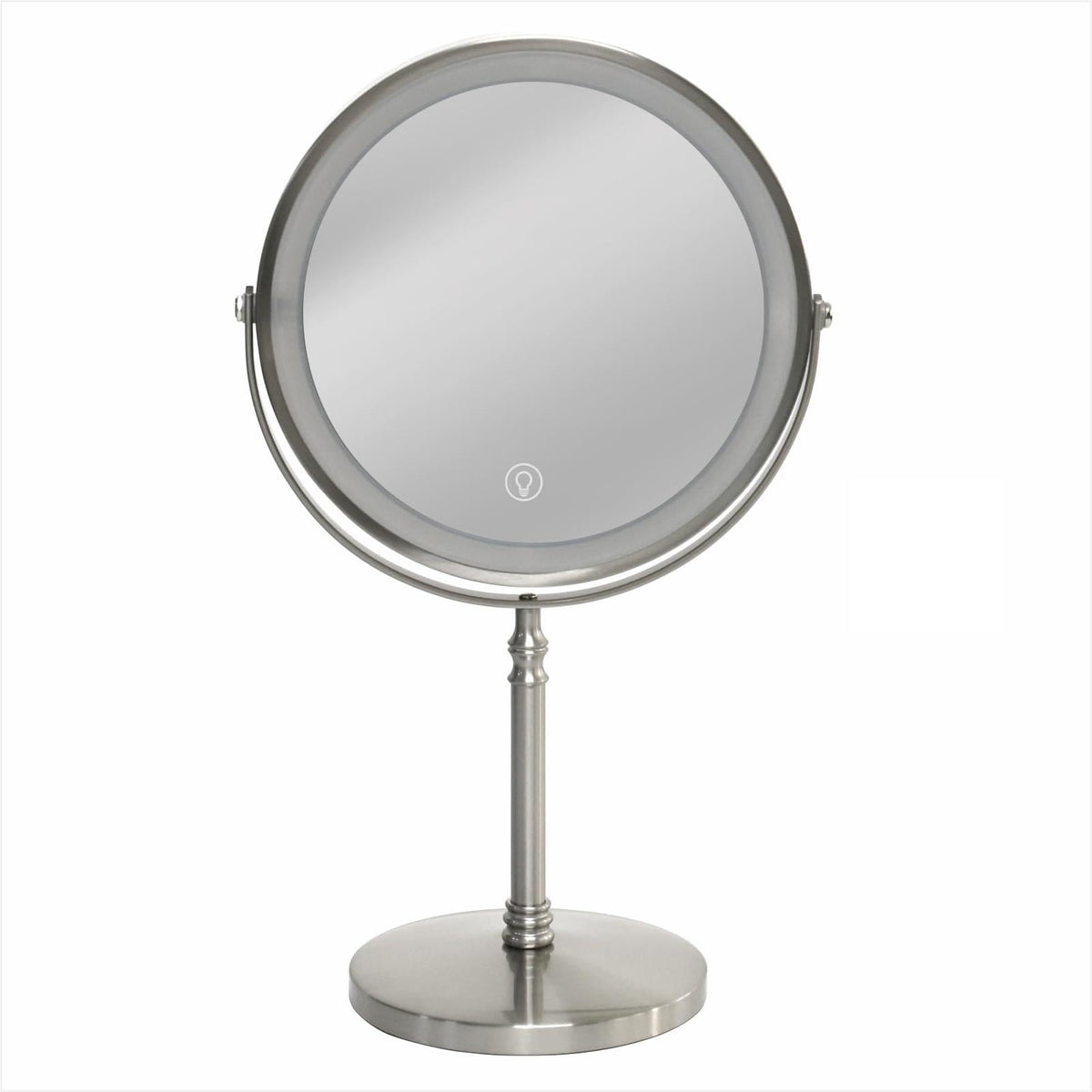 Makeup Mirror with Lights 8 Inch 1X 10X Rechargeable Double - Creocasy Official Imagery - 2