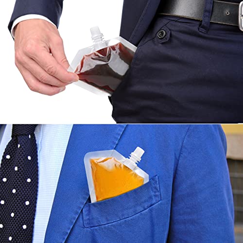 24 Pcs Plastic Flasks, 8 Oz Concealable and Reusable Drink - Product Imagery