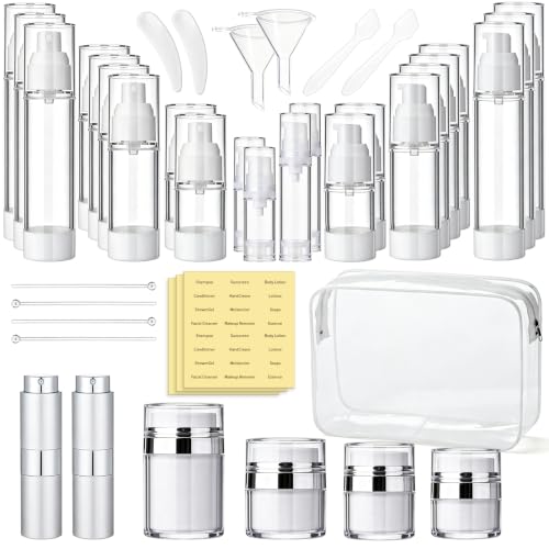 43 Pcs Refillable Makeup Skincare Containers Set for Travel - Psukhai Official Imagery - 1