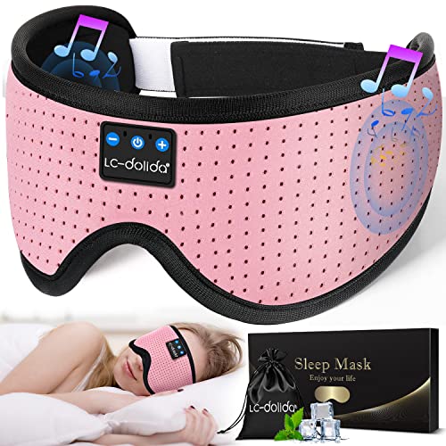 Sleep Mask with Bluetooth Headphones,LC-dolida Sleep Headphones - Product Imagery
