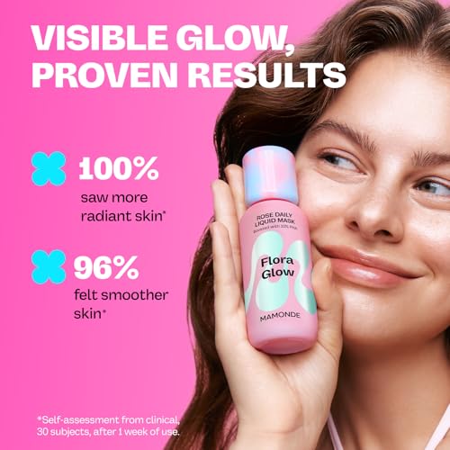 MAMONDE Flora Glow Rose Daily Liquid Face Mask | 2-in-1 Toner & - Product Imagery