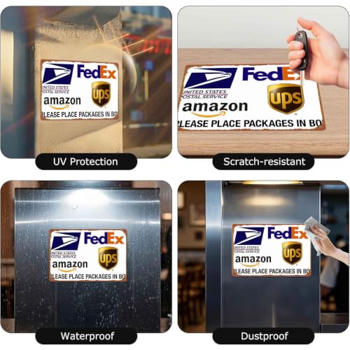 8x12 Inch Aluminum Sign, Please Place Packages Here Delivery - Product Imagery