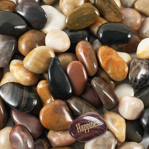 SIDONG 10 lbs Mixed River Rocks 1 2 2 Inches Highly Polished - SIDONG Official Imagery - 1