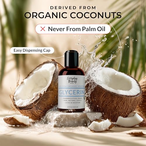 100% Organic Glycerin - For Skin & Hair - Food Grade - USDA Ce... - Product Imagery