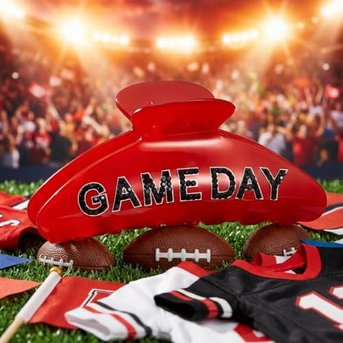 Game Day Hair Claw Clips for Women Trendy Football Hair Clip - Product Imagery