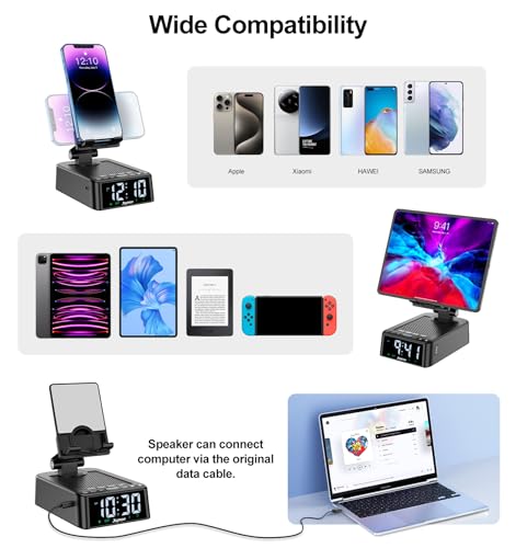 Gifts for Men Women, Phone Stand with Bluetooth Speaker 360° - Product Imagery