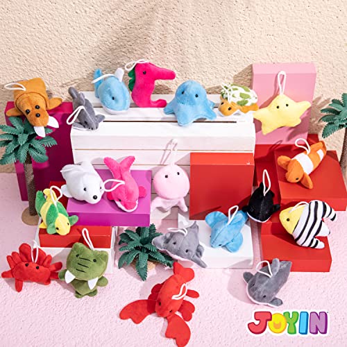 JOYIN 24 Pcs Mini Sea Animal Plush Toys (24 Units 2"-3"), - Product Imagery