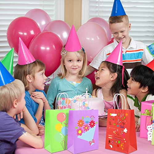 XPCARE 32Pcs Paper Gift Bags 5.25x3.25x8.25'' Kraft Paper Party - Product Imagery