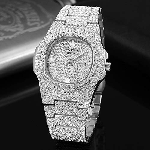 Gosasa Men's/Womens Unisex Crystal Watch Full Bling Iced-Out - Product Imagery
