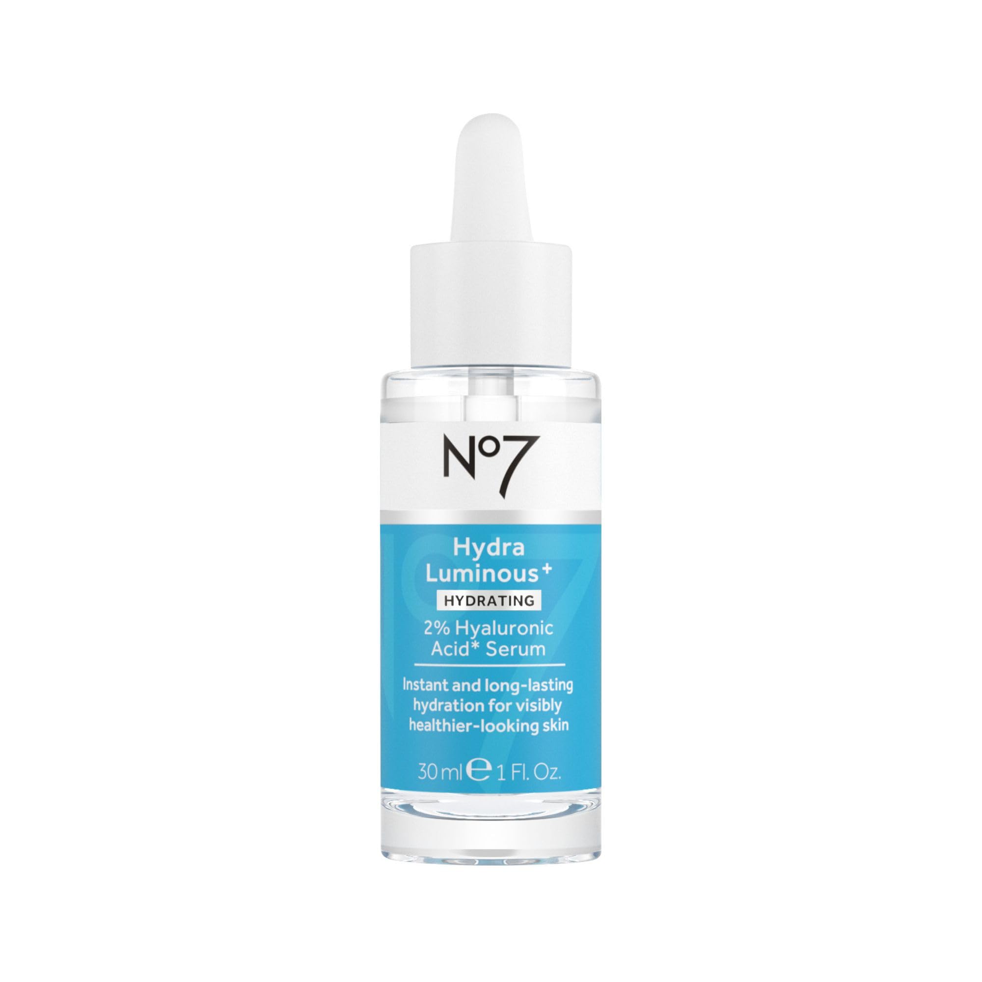 No7 HydraLuminous+ 2% Hyaluronic Acid Serum, 1 Fl Oz - No7 Official Product View 2