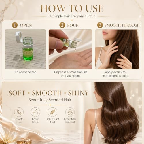 Hair Perfume Oil, 40 Mini Capsules Hair Serum for Women, - Product Imagery