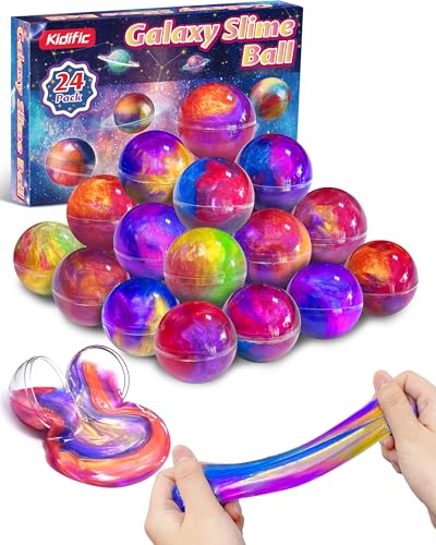 24 Pack Galaxy Slime Party Favors Classroom Prizes for Kids - Product Imagery