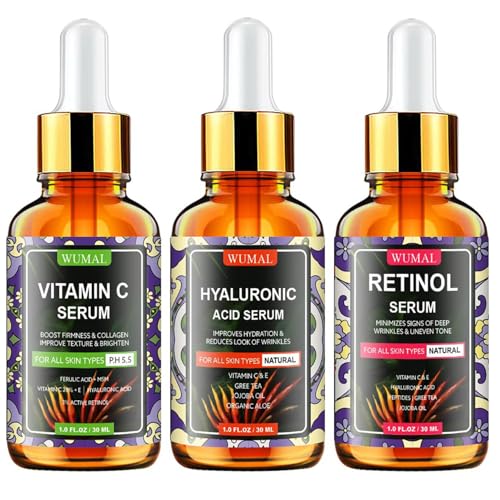WUMAL Face Serum Set - Includes Vitamin C & Retinol & Hyaluro - WUMAL Official Product View 1