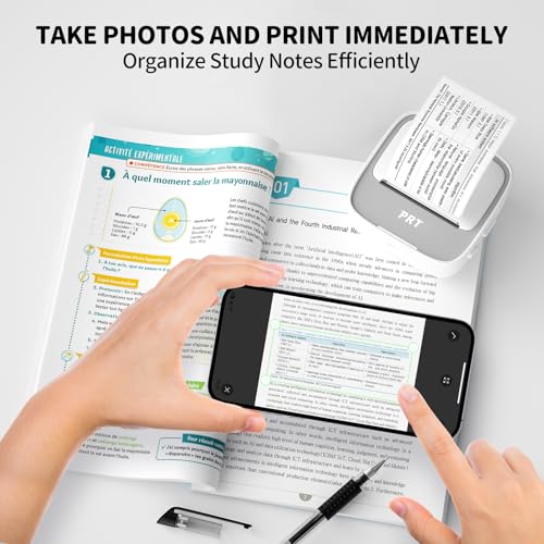 PRT Mini Sticker Printer, Portable Thermal Printer with 1Roll - Product Imagery