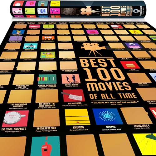 Travel Revealer Bundled - 100 Movie Scratch Off Poster + 63 - Product Imagery