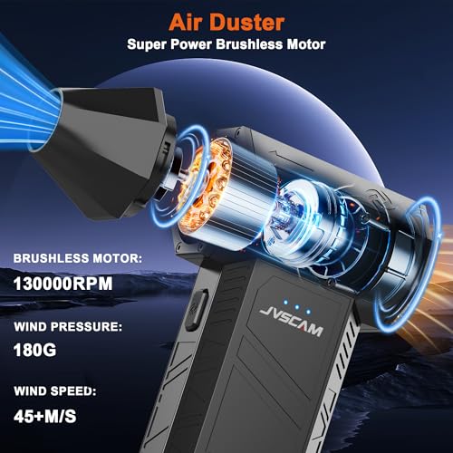 Compressed Air Duster-130000RPM Super Power Air Blower with - Product Imagery