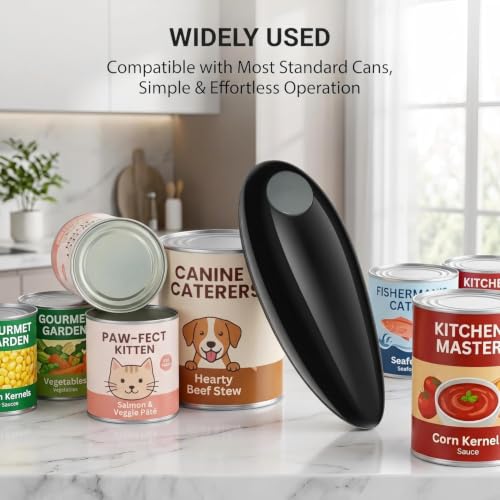 Electric Can Opener, One-Touch Automatic Handheld Can - Product Imagery