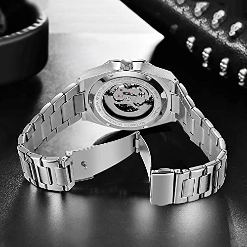 Tiong Men's Mechanical Watches,Luxury Skeleton Automatic Watch - Product Imagery