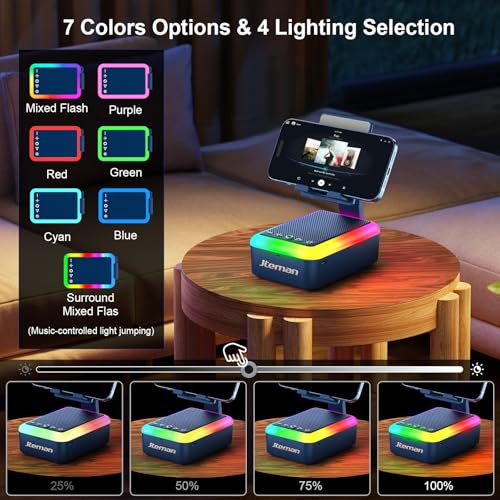 JTEMAN Gifts for Men Women Cell Phone Stand with Bluetooth - Product Imagery
