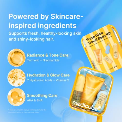 medicube Fresh Glow Body Kit | Travel-Ready Hair & Body Set - Product Imagery