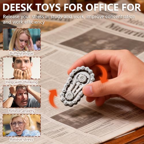 Metal Bike Chain Fidget , Sensory Stress Relief Tool for ADHD, - Product Imagery