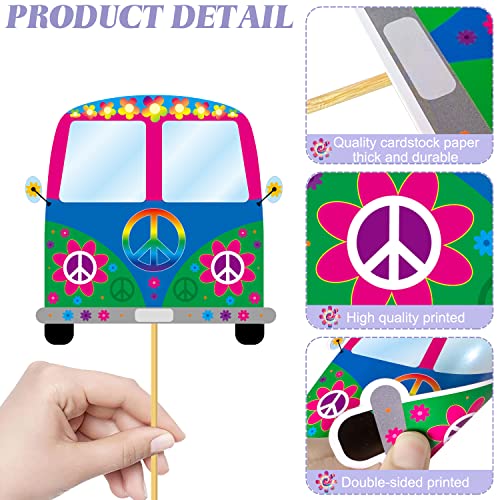 26pcs Tie Dye Party Centerpieces Sticks Tie Dye Table Toppers - Product Imagery