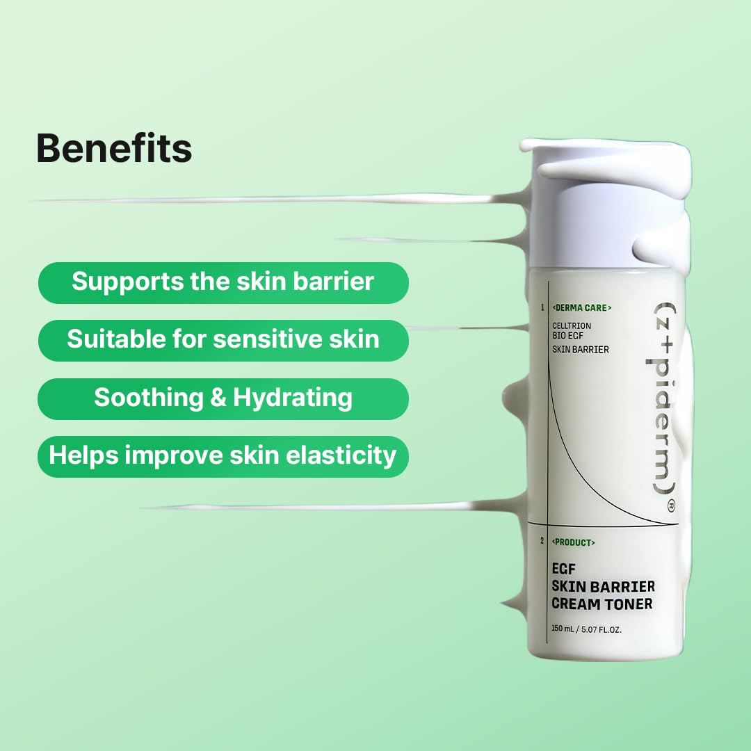 Zipiderm EGF Skin Barrier Cream Toner Korean Milky Toner 5 - Z+piderm Official Imagery - 4