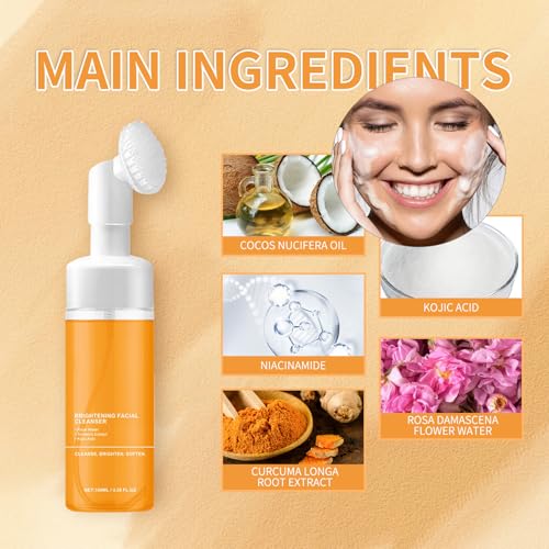 Turmeric Wash and Care 4 Piece Set, Turmeric Face Wash with - Product Imagery