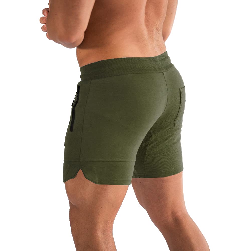 PIDOGYM Men s 5 Gym Shorts with Zipper Pockets for Running - PIDOGYM Official Imagery - 3