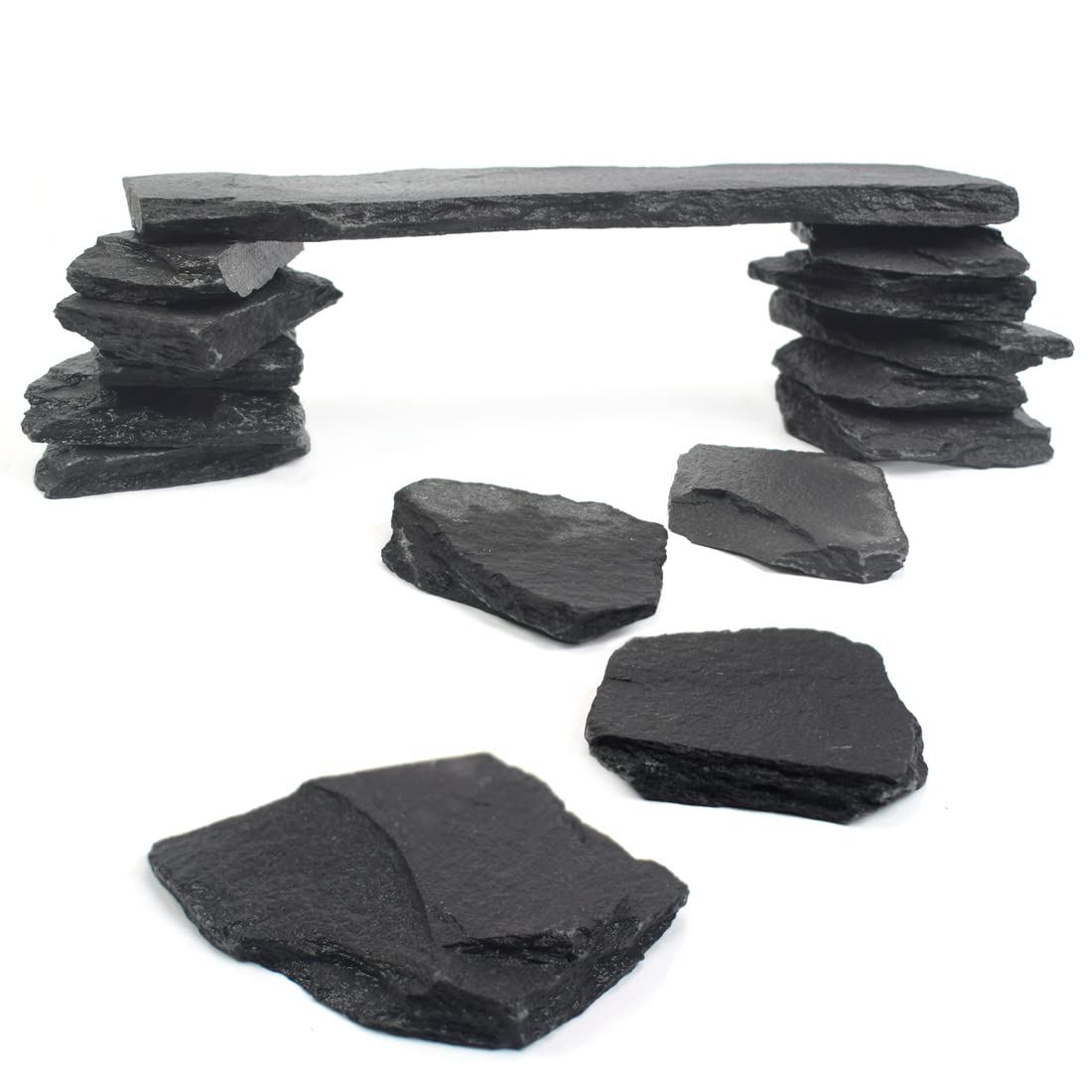 Natural Slate Stone Rocks Mix of Stones 2 to 3 inches and 1 - BLUE HANDCART Official Imagery - 2