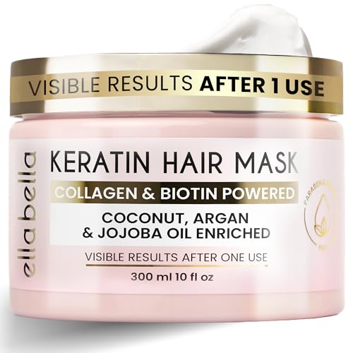 ELLA BELLA® Keratin Hair Mask, Deep Conditioning Hair Repair Treatment - ELLA BELLA Official Product View 1