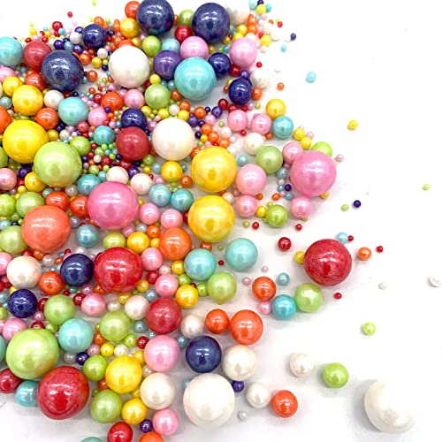Weraru Edible Mixed Pearl Sugar Sprinkles Candy Mixing Size - Product Imagery