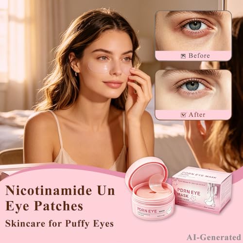 HPUFKOT Nicotinamide Under Eye Patches (60 Pairs),PDRN Retinal - Product Imagery