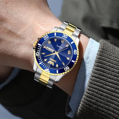 OPK Watches for Men Diamond Roman Analog Mens Watches Waterproof - Product Imagery