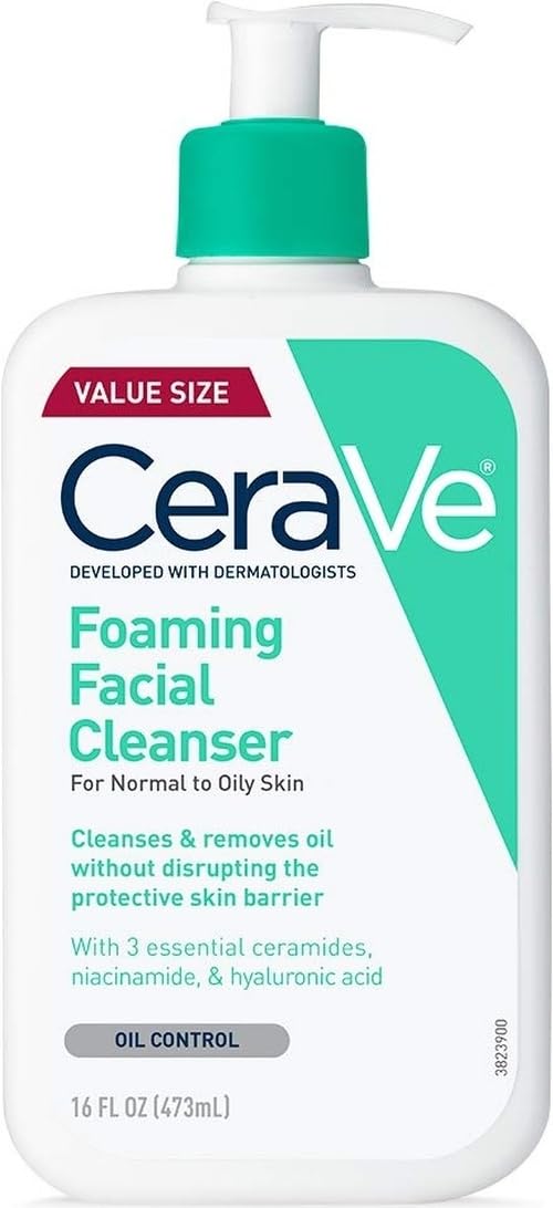 CeraVe Foaming Facial Cleanser, Face Wash for Oily Skin, 16fl oz - CeraVe Official Product View 2