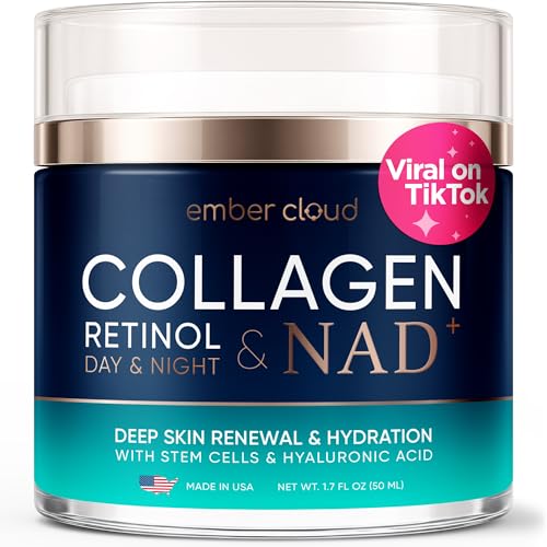 Collagen NAD Cream for Face Retinol Hyaluronic Acid 1 7 Oz - Ember Cloud Official Imagery - 1
