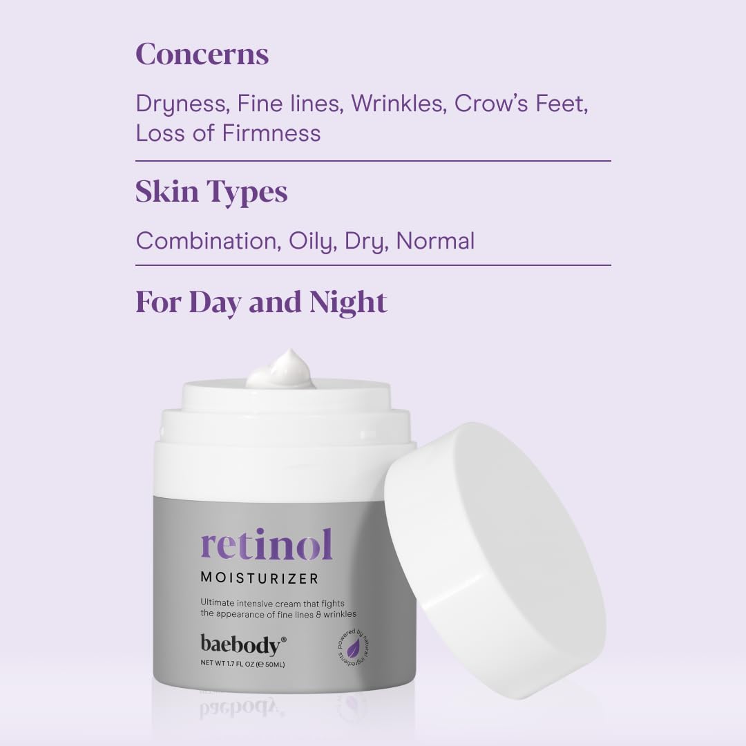 Baebody Retinol Cream for Face - With Jojoba Oil & Vitamin E - Baebody Official Product View 6