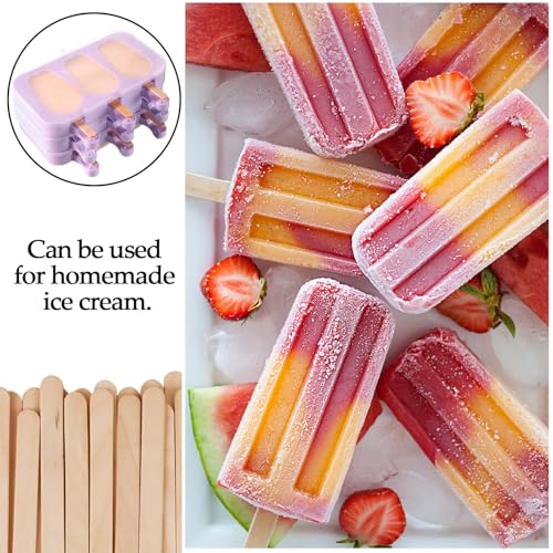 KTOJOY 200 Pcs Craft Sticks Ice Cream Sticks Natural Wood - Product Imagery