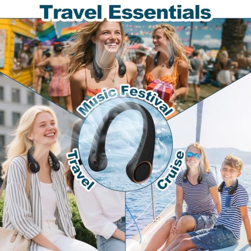 CIVPOWER Neck Fan: Portable Personal Neck Cooling Rechargeable - Product Imagery
