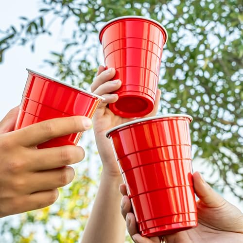 Amazon Basics Sturdy Disposable Plastic Party Cups for Cold - Product Imagery